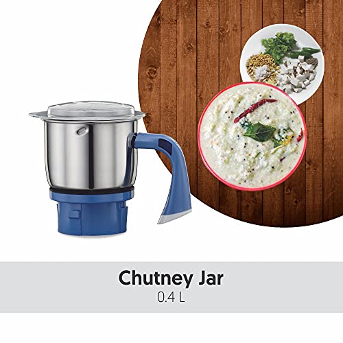 Preethi Blue Leaf Diamond MG-214 mixer grinder 750 watt (Blue/White), 3 jars & Flexi Lid, FBT motor with 2yr Guarantee & Lifelong Free Service - Image 5